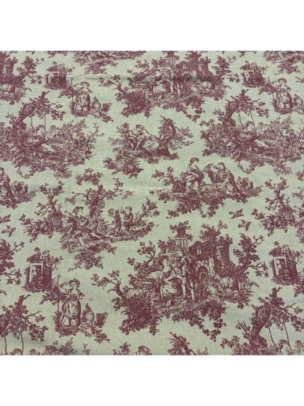 Rustic Life Waverly Country French Red Cream 44”x54” Cotton Upholstery Fabric